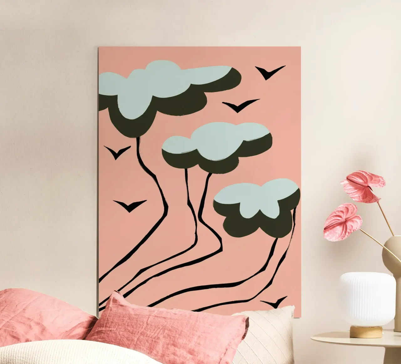 Clouds poster con telaio in plastica da Artsy Bessy