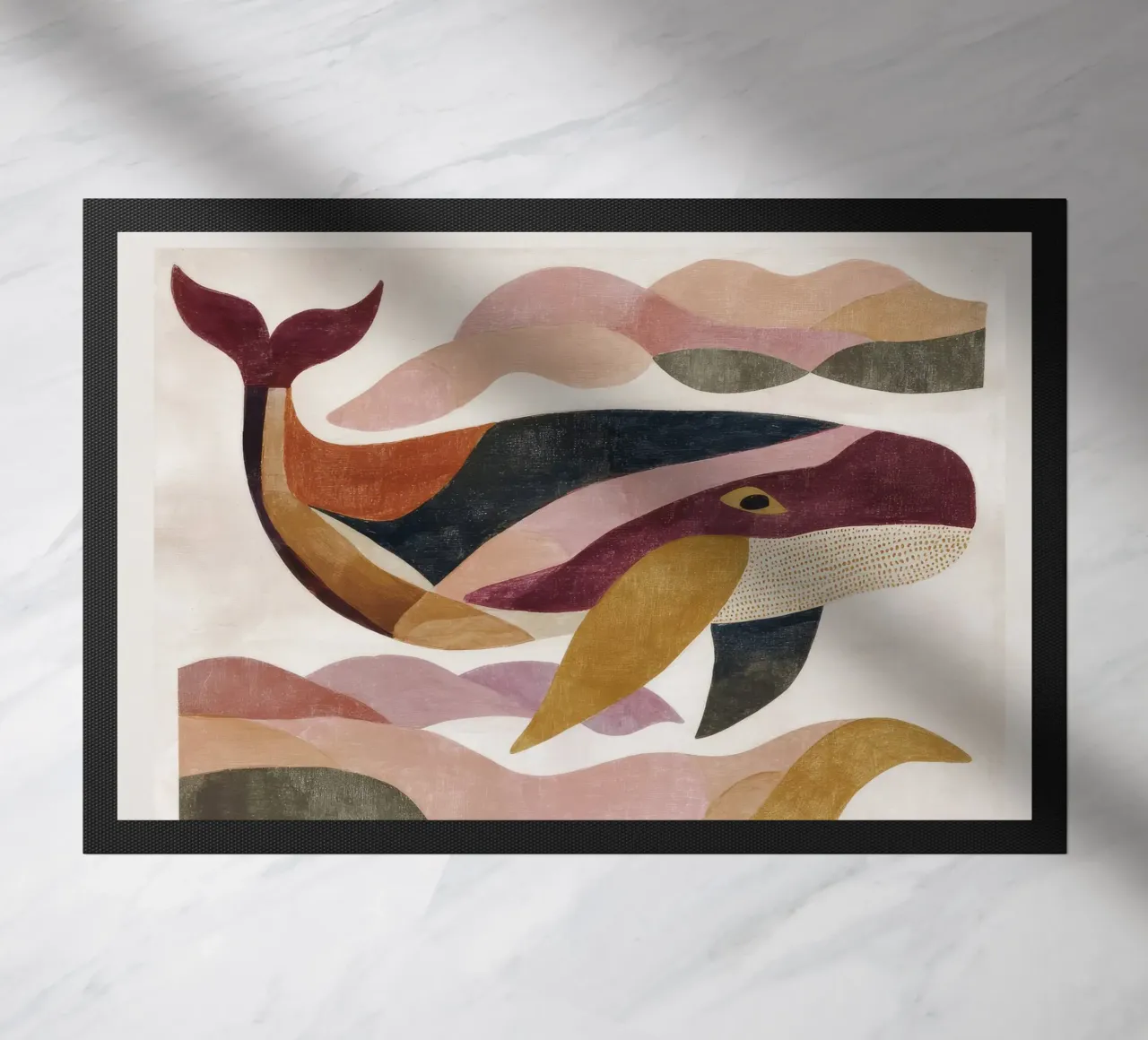 Walvisvorm deurmat van M.A.Z.U.N.