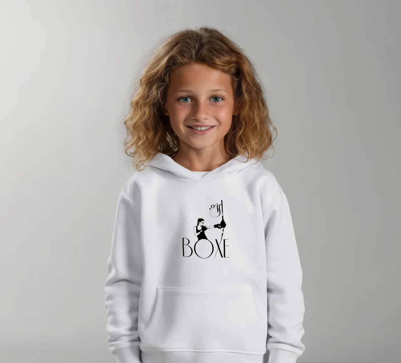 Ragazza boxe felpa bambino con cappuccio da LaylaOzFun