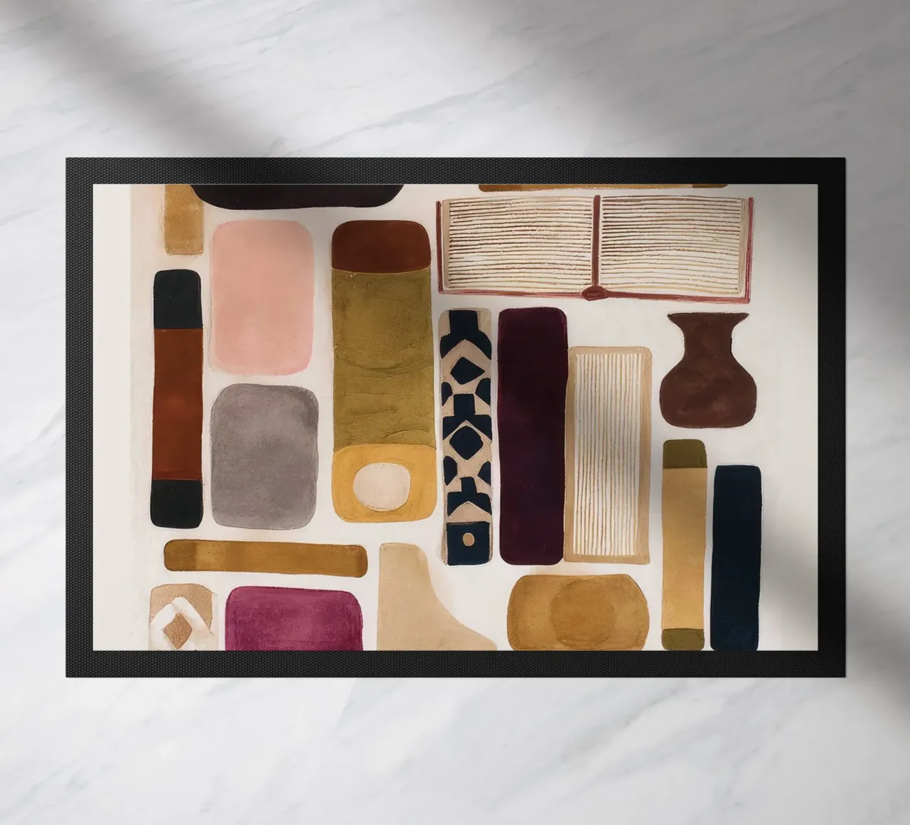 Books and Objects doormat by M.A.Z.U.N.