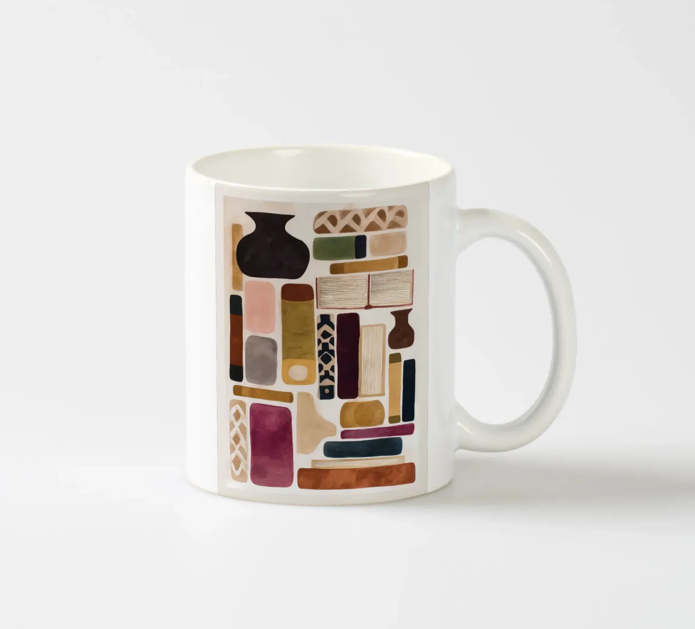 Books and Objects ceramic mug by M.A.Z.U.N.