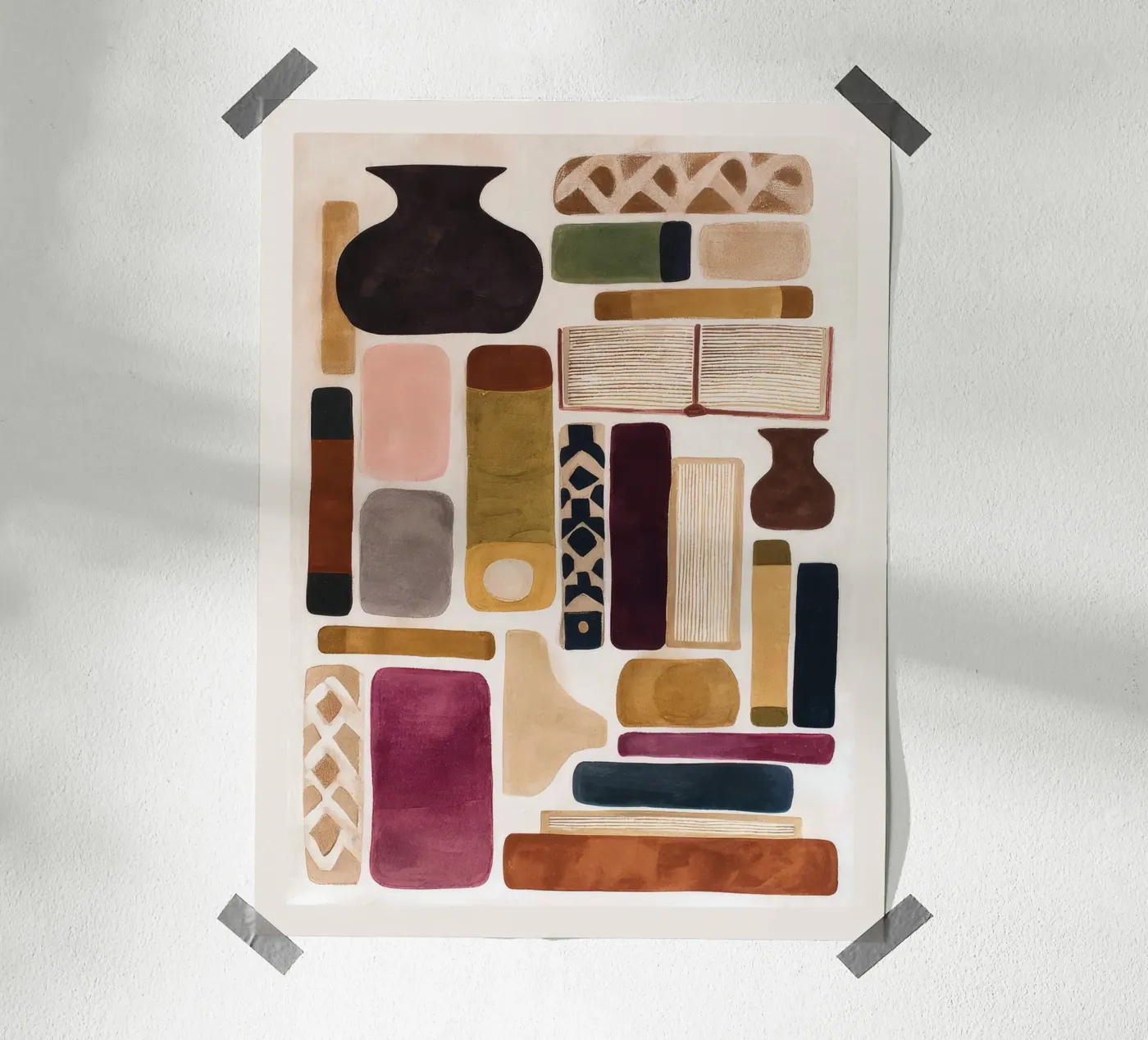 Books and Objects poster by M.A.Z.U.N.
