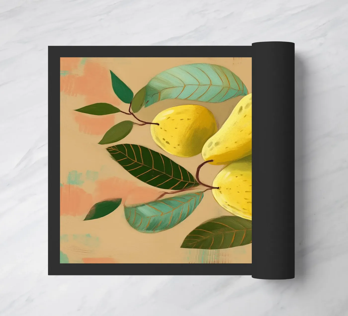 Patterned Bowl with Pears deurmat van cityart