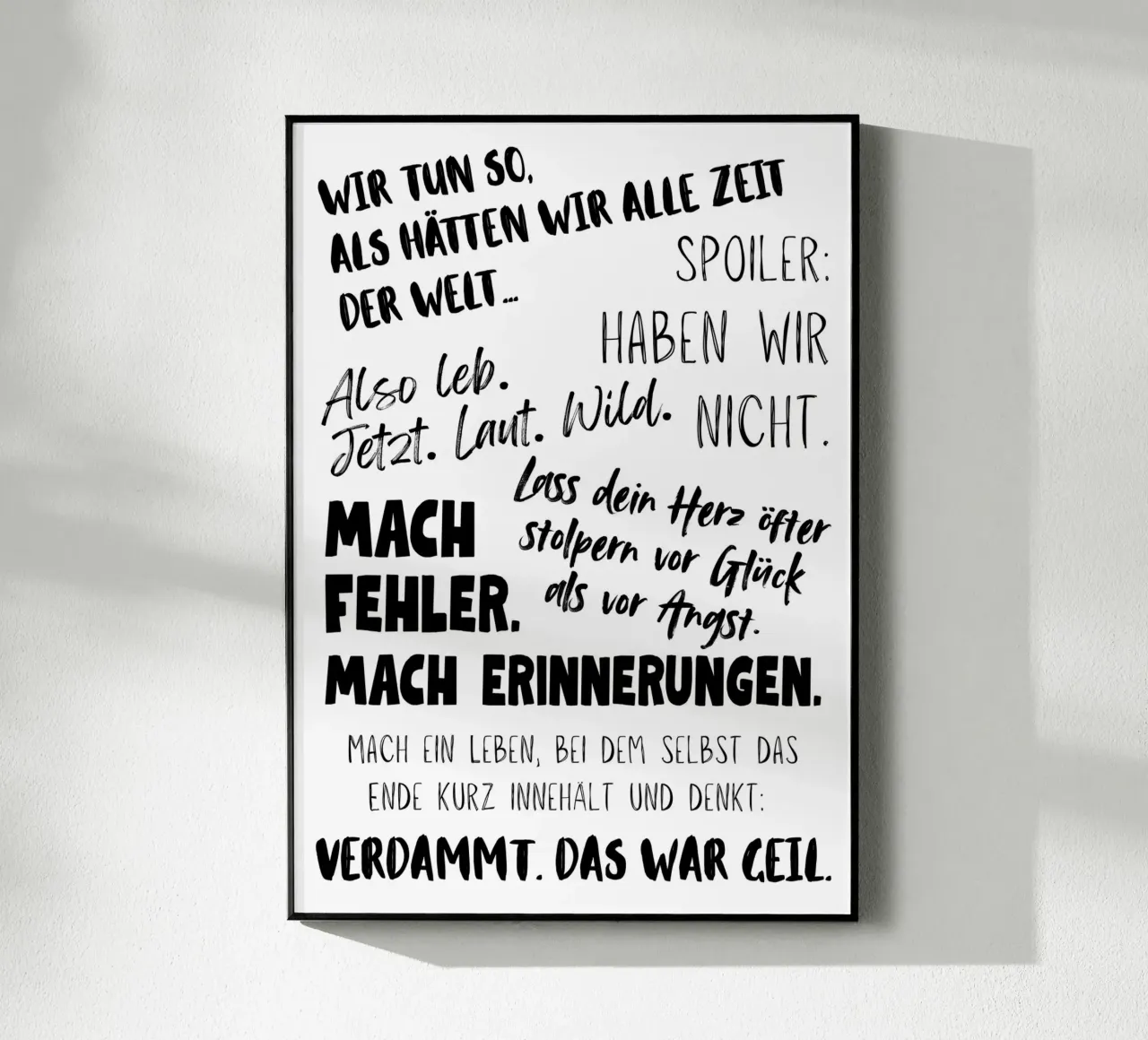 LEBE JETZT plexiglass da DigiWunderwerk