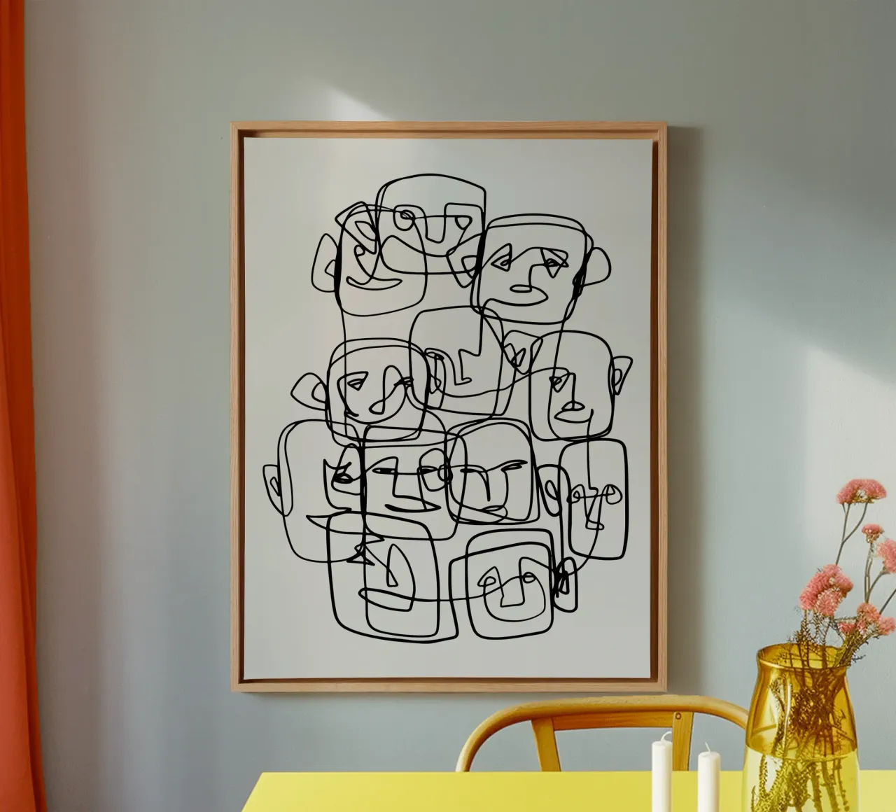 Faces canvas van Artsy Bessy