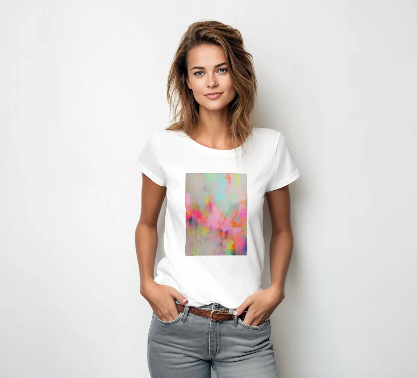 Dinamismo vivace al neon t-shirt da donna da Carinaprint
