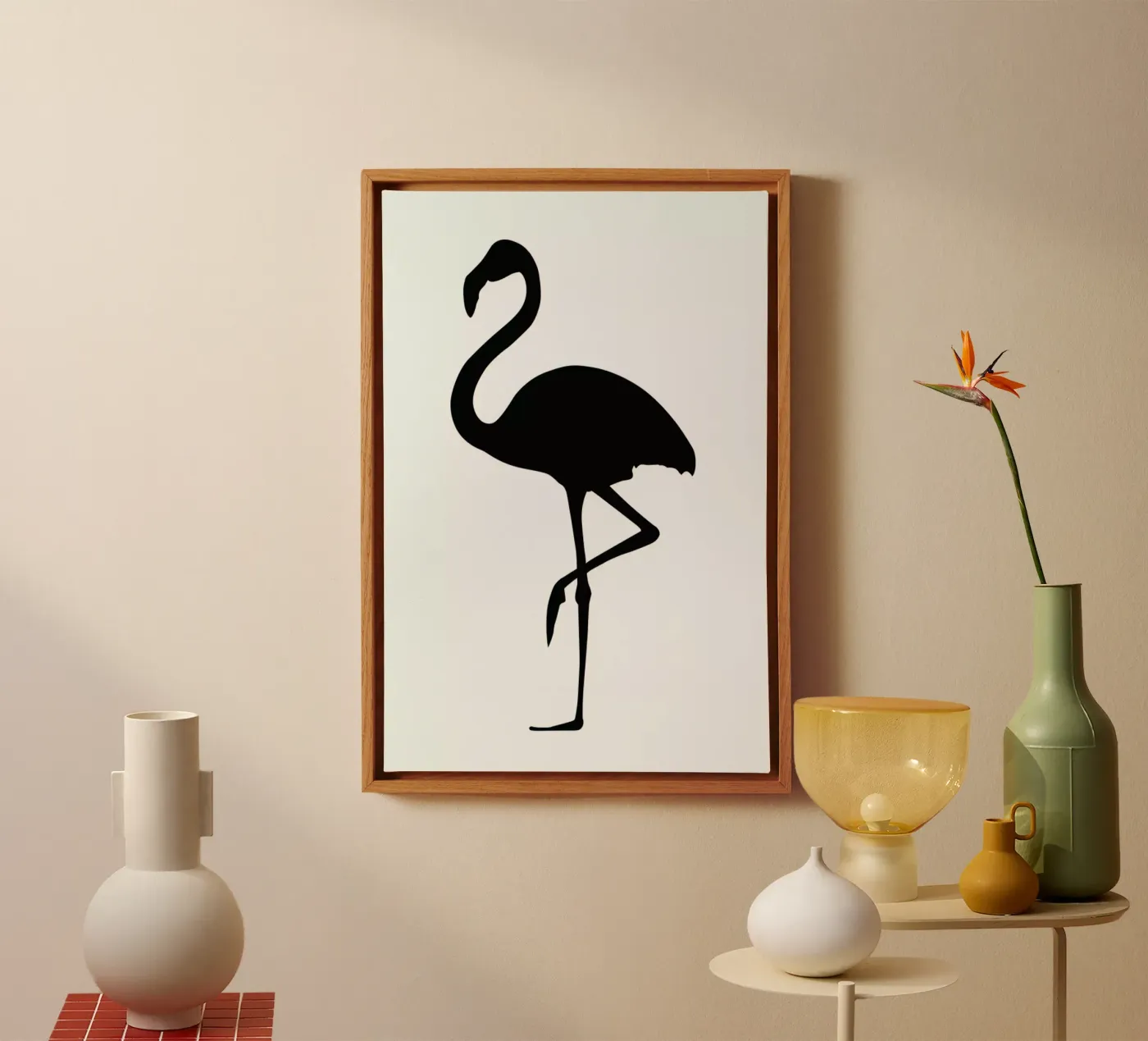 Flamingo canvas by Honeymoon Hotel