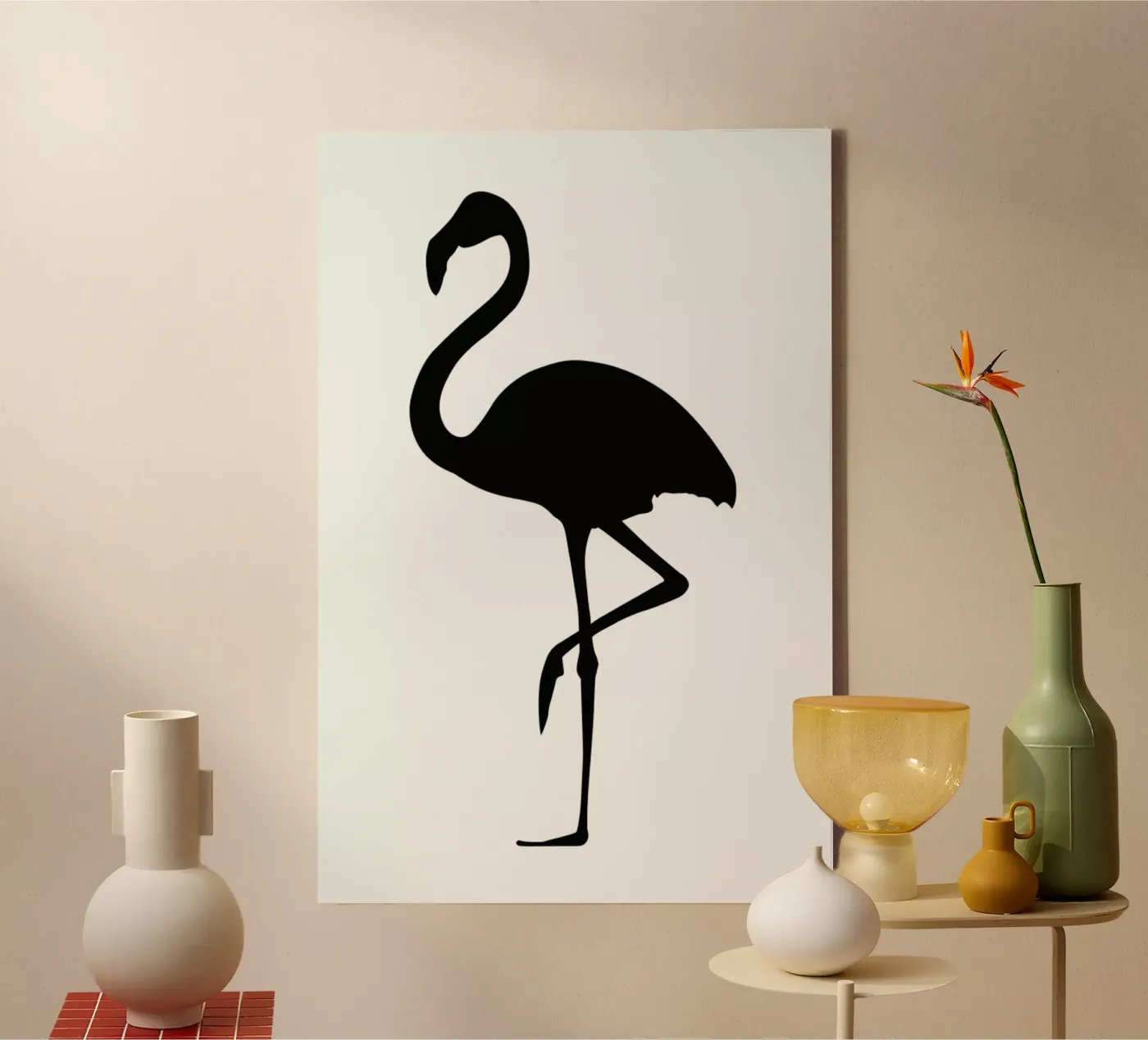 Flamingo canvas by Honeymoon Hotel