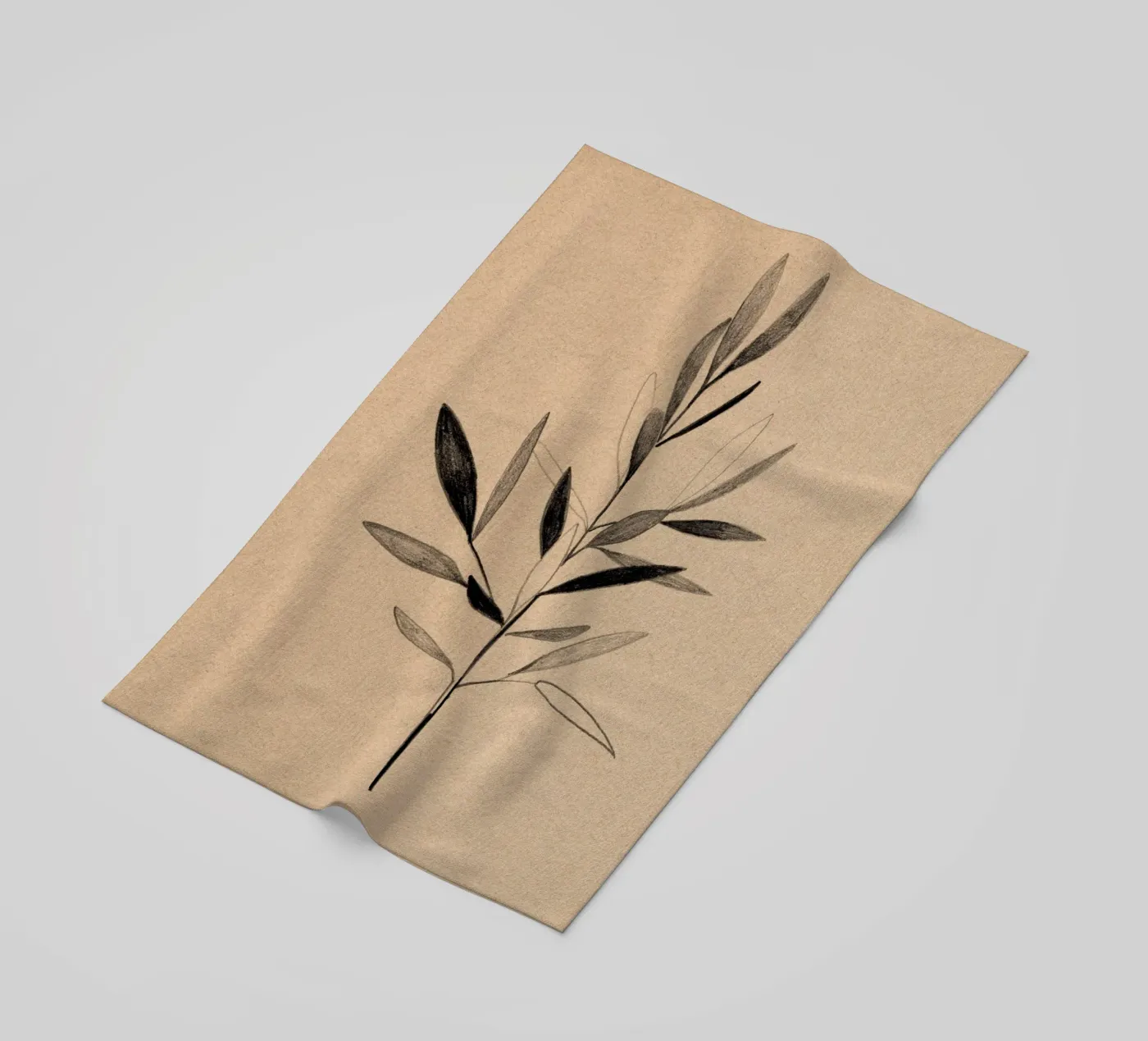 Olive strandhanddoek van Ekaterina Koroleva