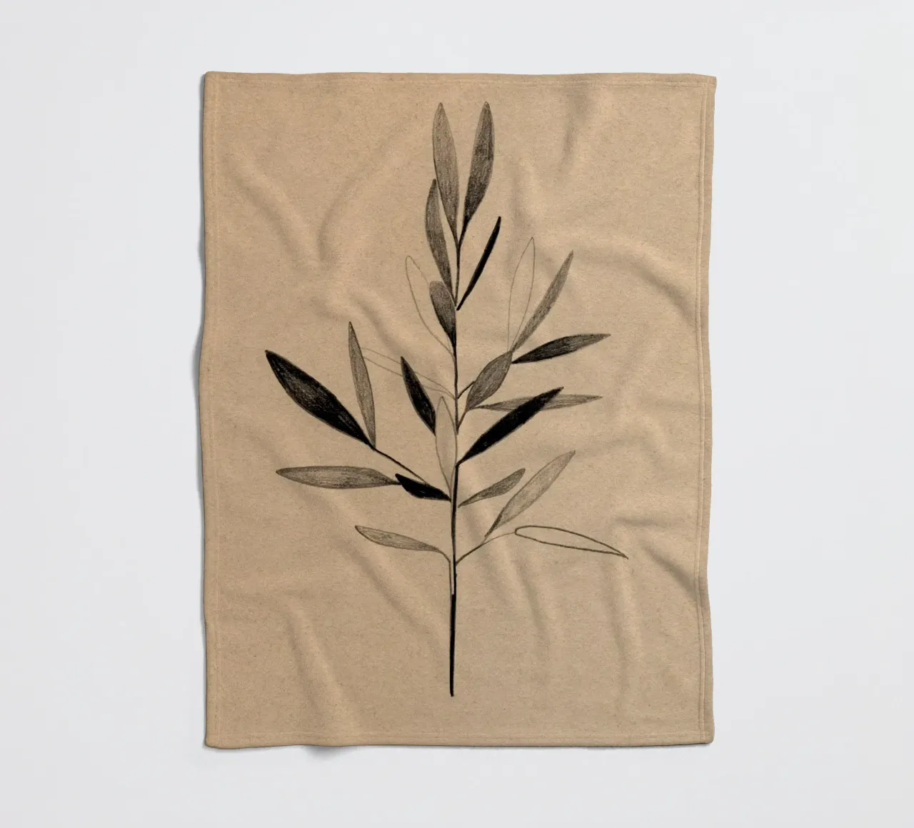 Olive fleecedeken van Ekaterina Koroleva