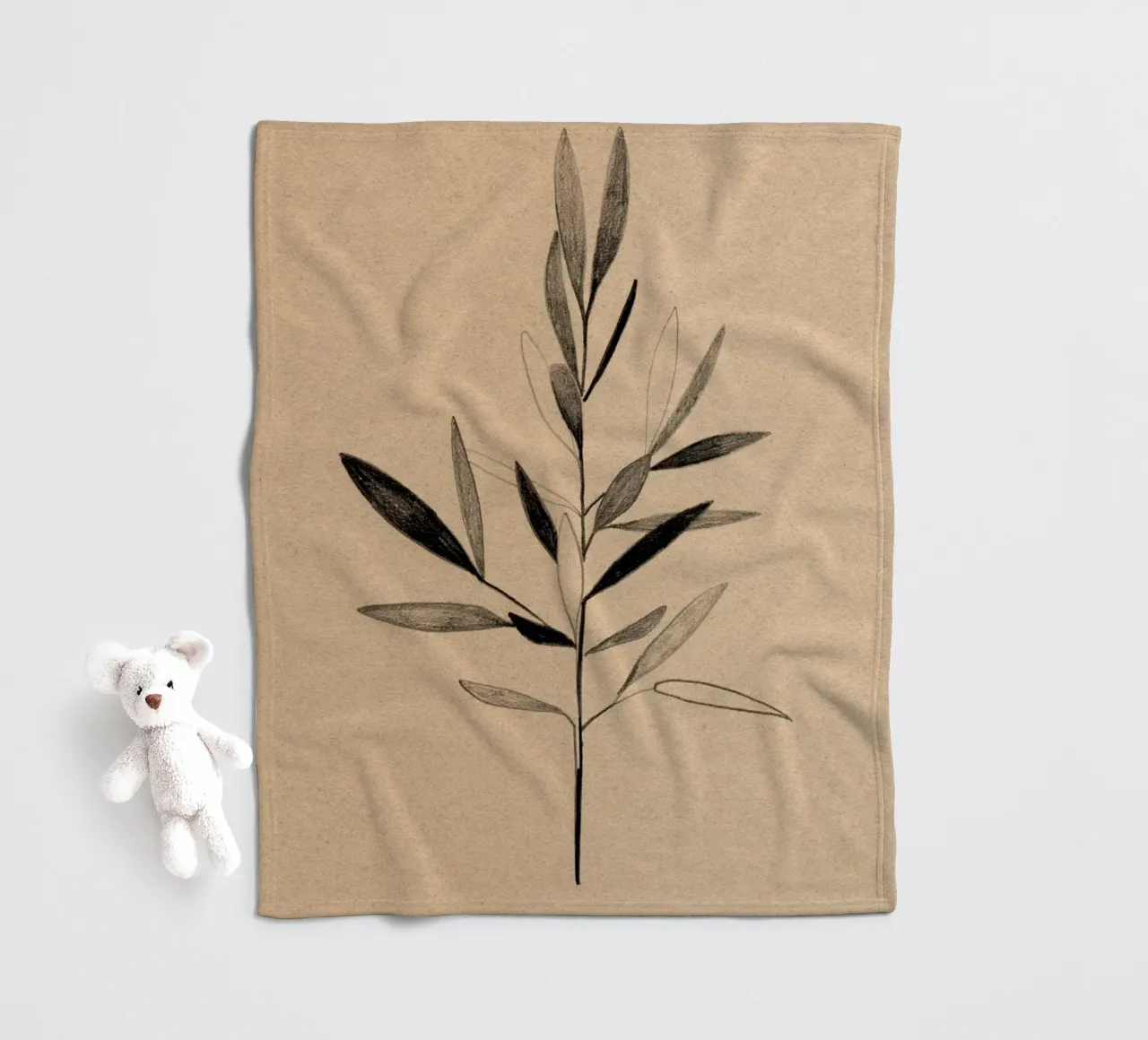 Olive fleecedeken van Ekaterina Koroleva