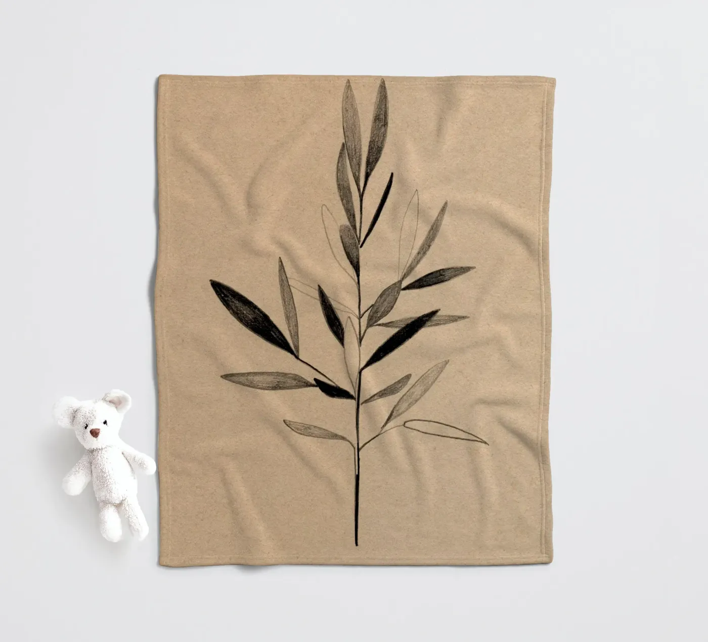 Olive fleecedeken van Ekaterina Koroleva