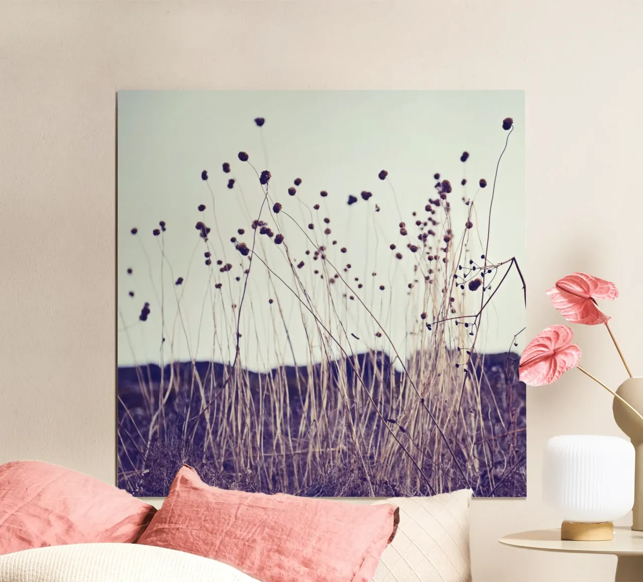 TrockenBlumen - Dänemark Poster mit Holzrahmen von stine wiemann