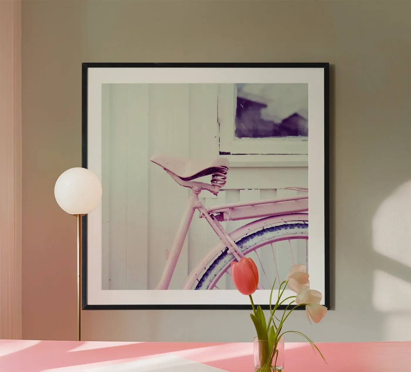 RadWeg - Schweden poster with wooden frame by stine wiemann