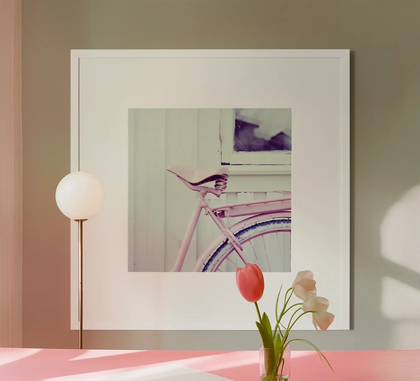 RadWeg - Schweden poster with wooden frame by stine wiemann