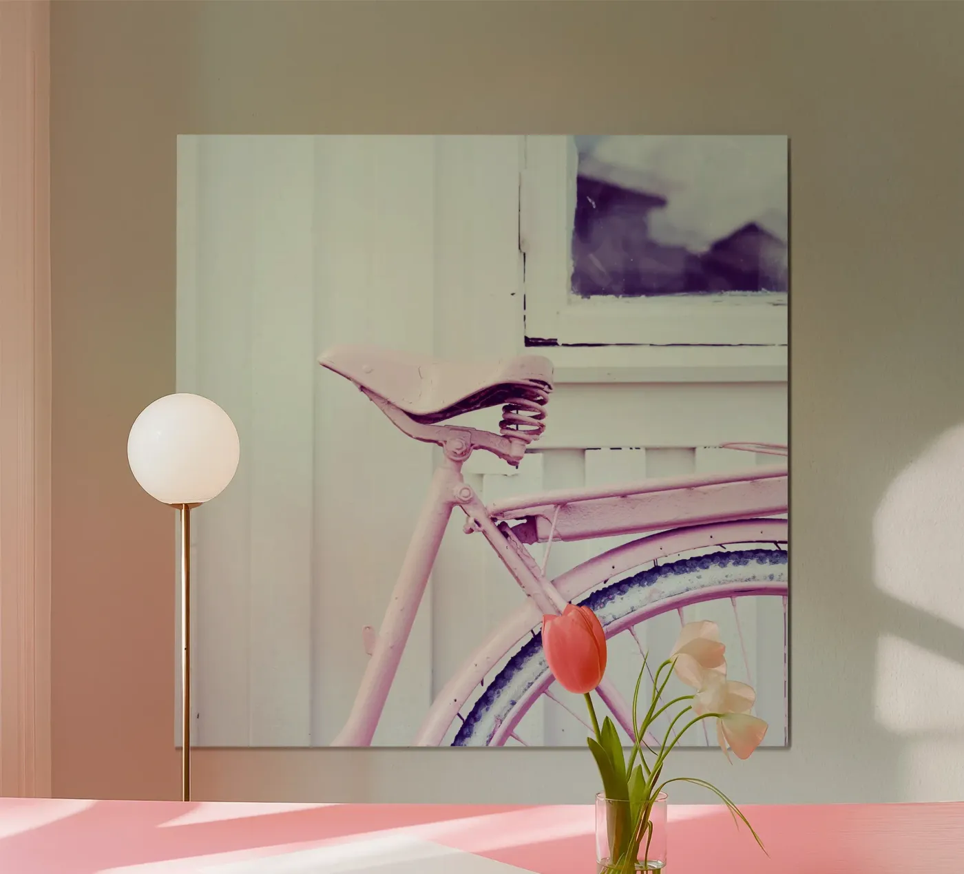 RadWeg - Schweden poster with wooden frame by stine wiemann