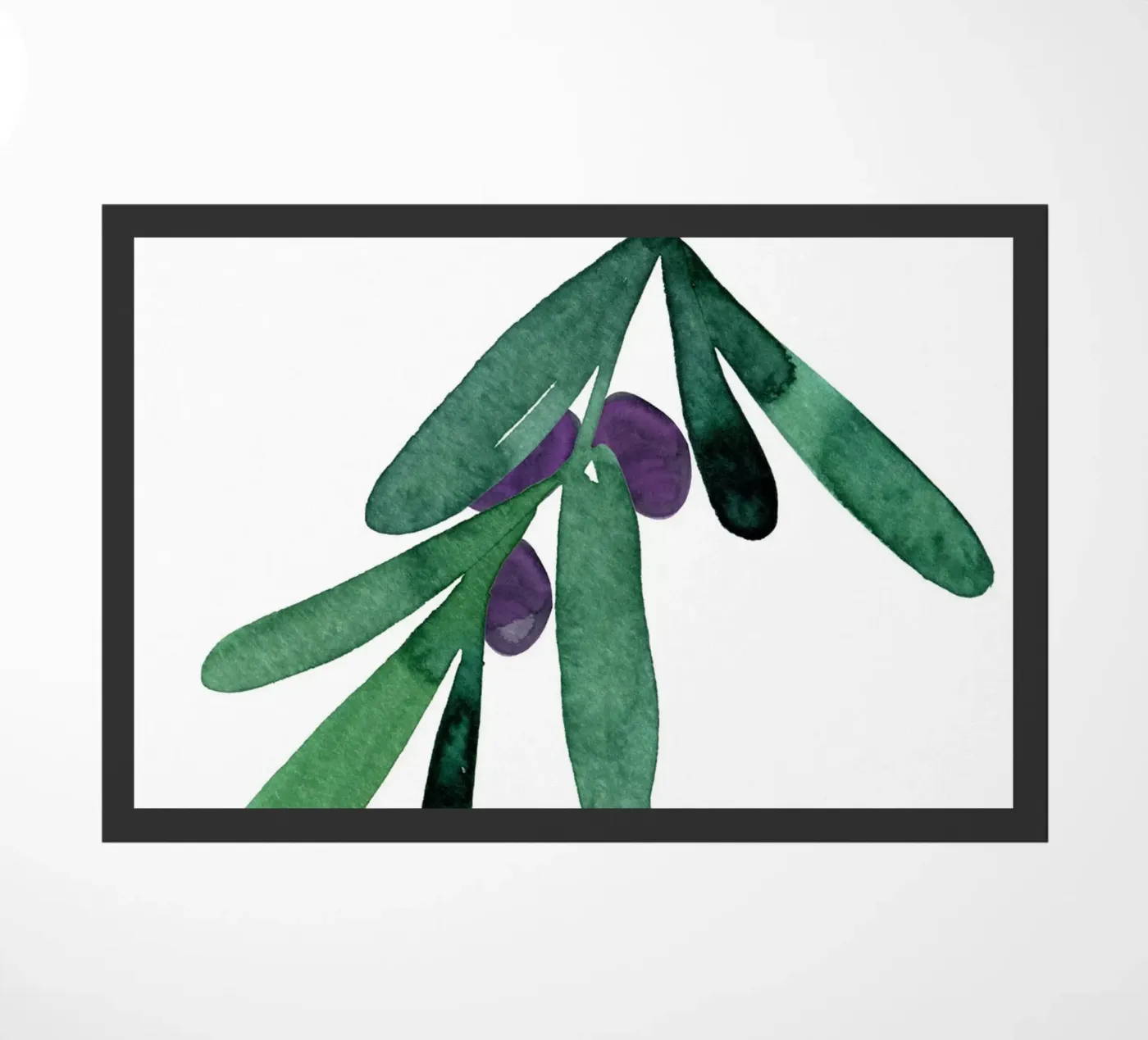 Black Olive doormat by Ekaterina Koroleva