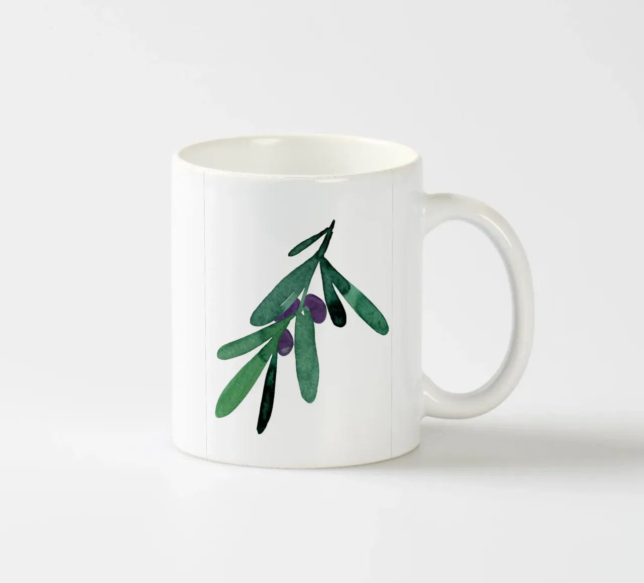Black Olive ceramic mug by Ekaterina Koroleva