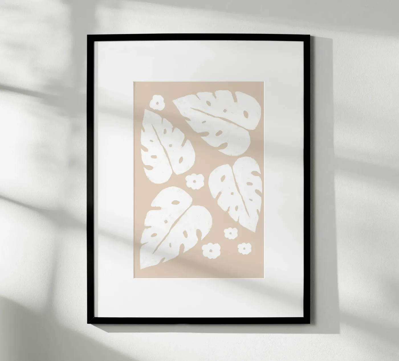 Monstera Leaf Pattern Art poster by Bold Type Co.