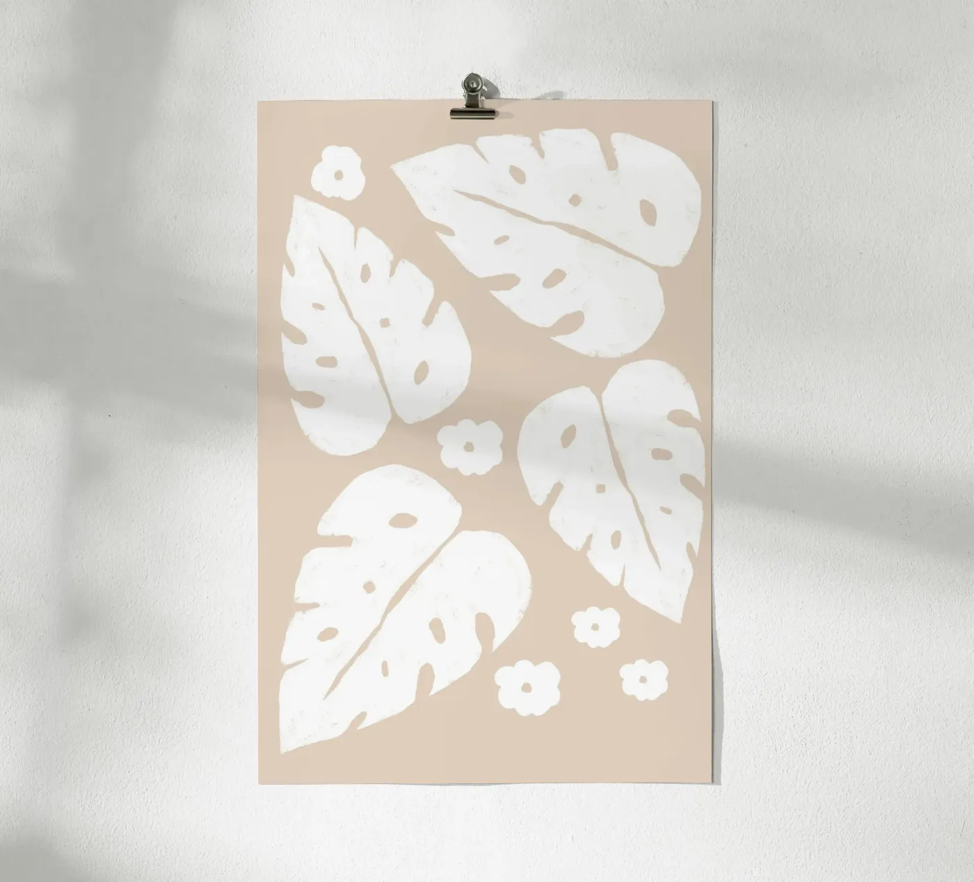 Monstera Leaf Pattern Art poster by Bold Type Co.
