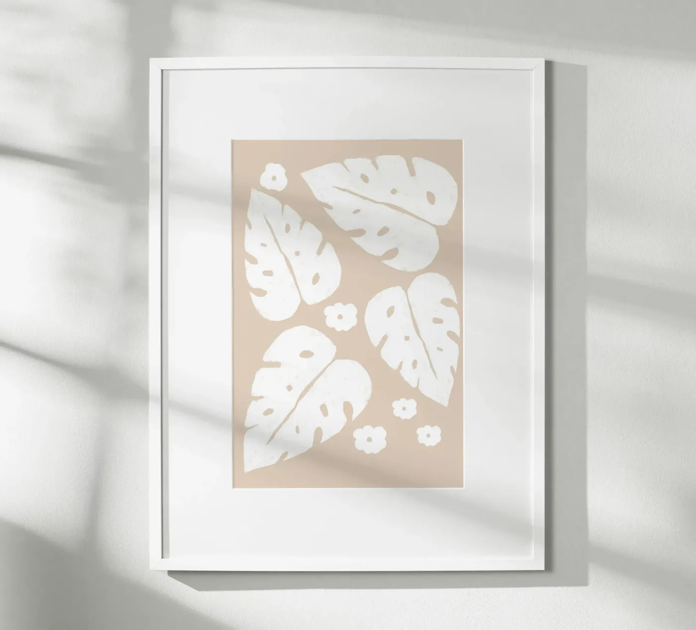 Monstera Leaf Pattern Art poster by Bold Type Co.