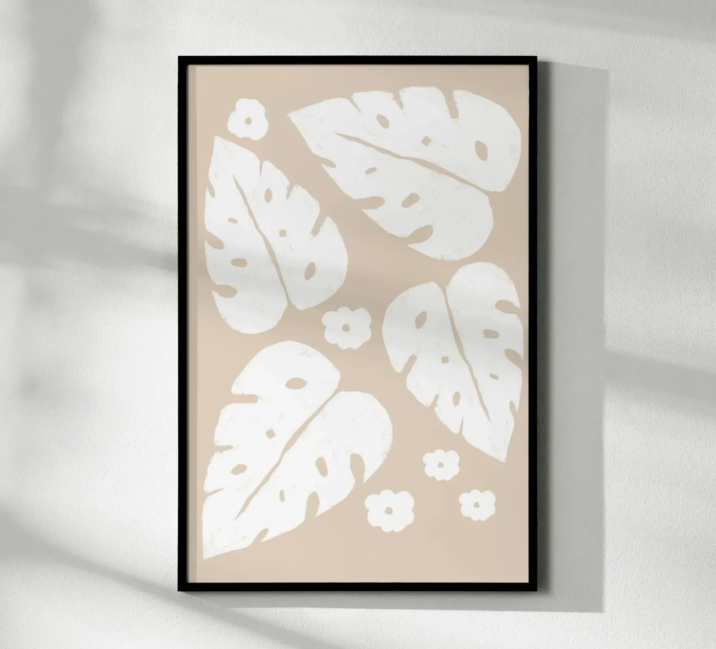 Monstera Leaf Pattern Art poster by Bold Type Co.
