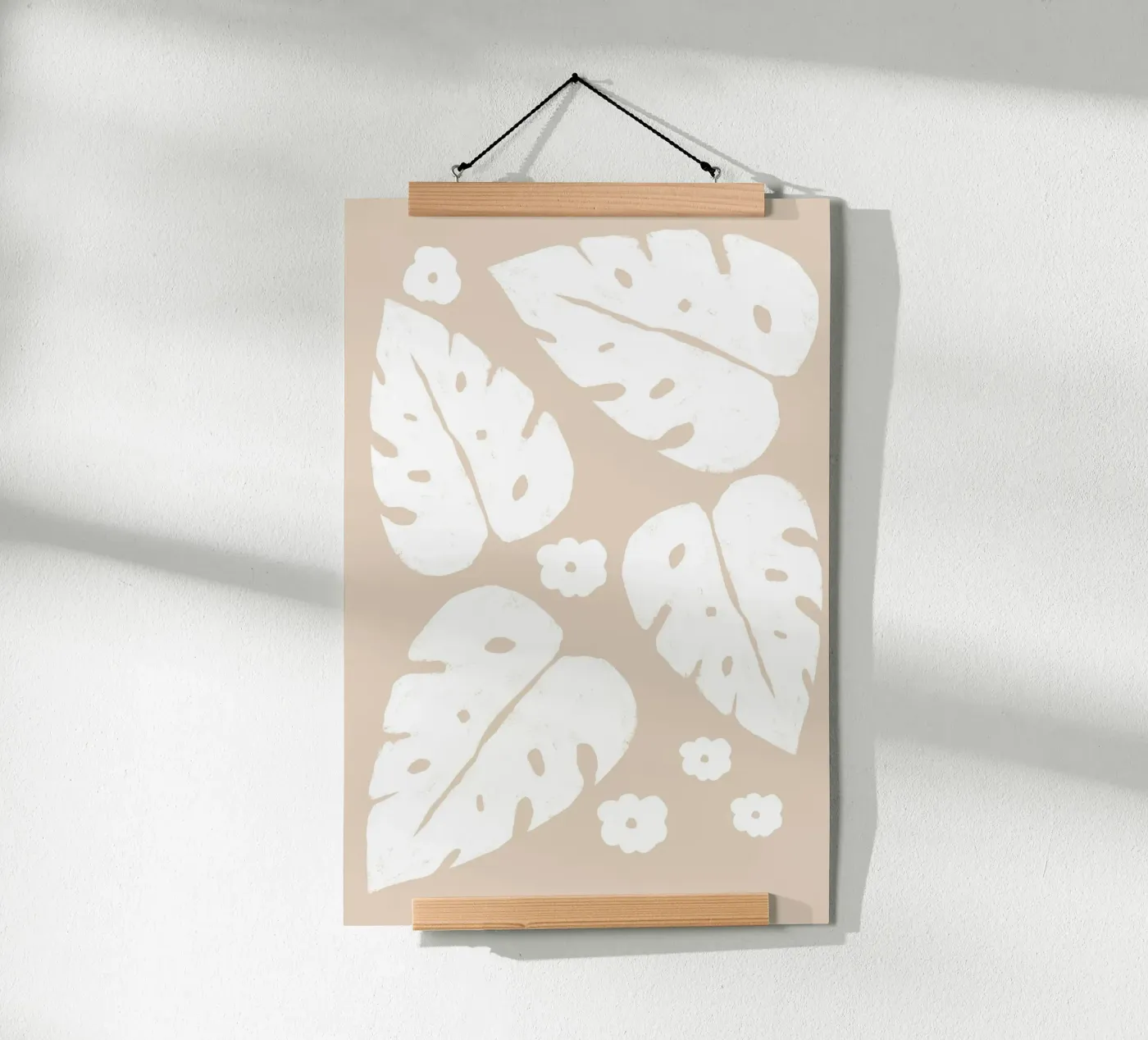 Monstera Leaf Pattern Art poster by Bold Type Co.