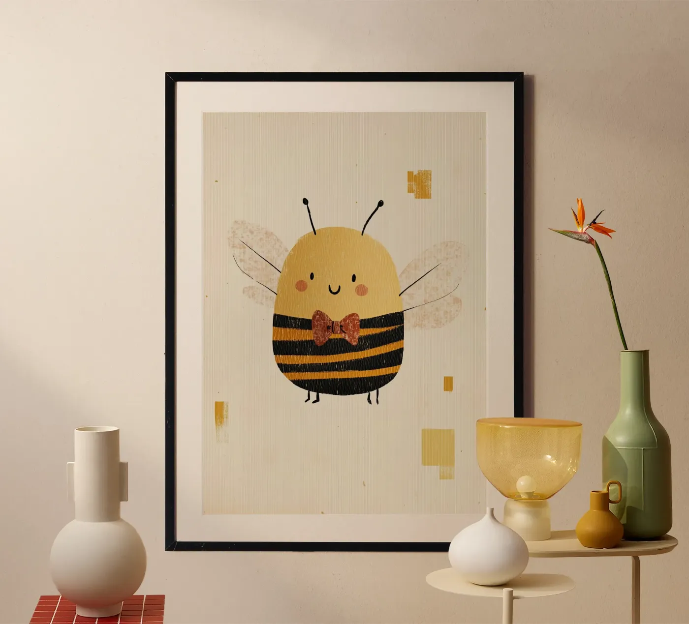 Happy Bee poster by Dreamy Nursery