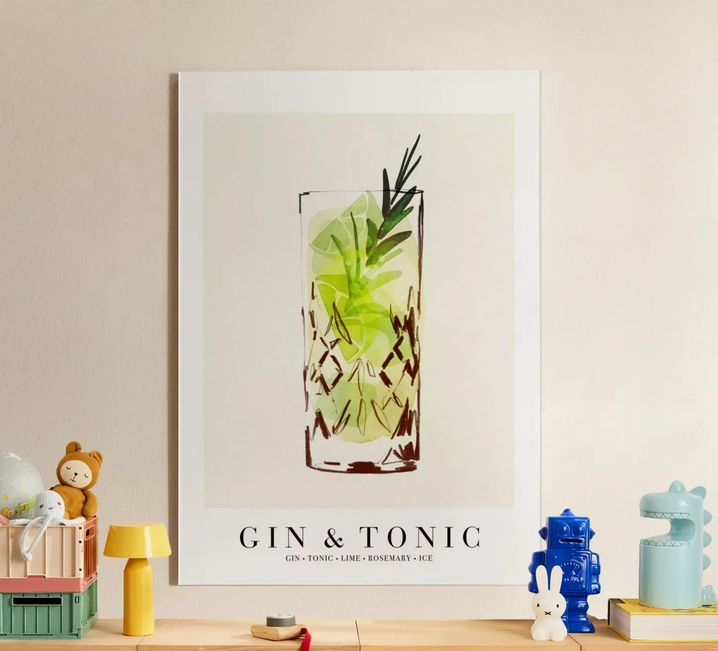 Gin & Tonic acryl van Ekaterina Koroleva