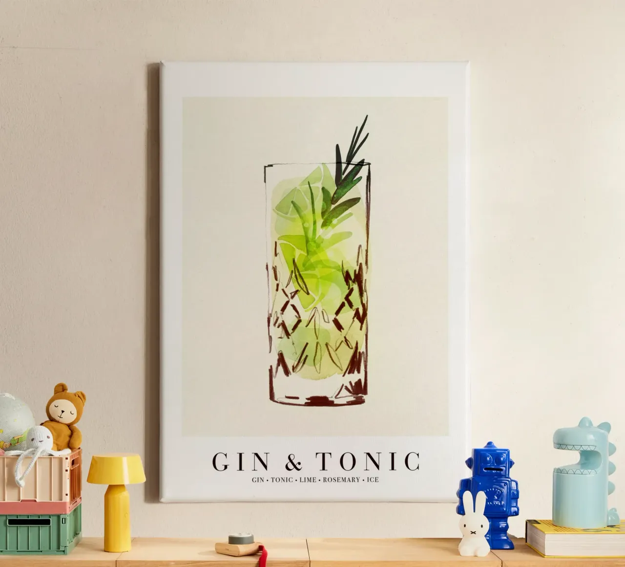 Gin & Tonic canvas by Ekaterina Koroleva