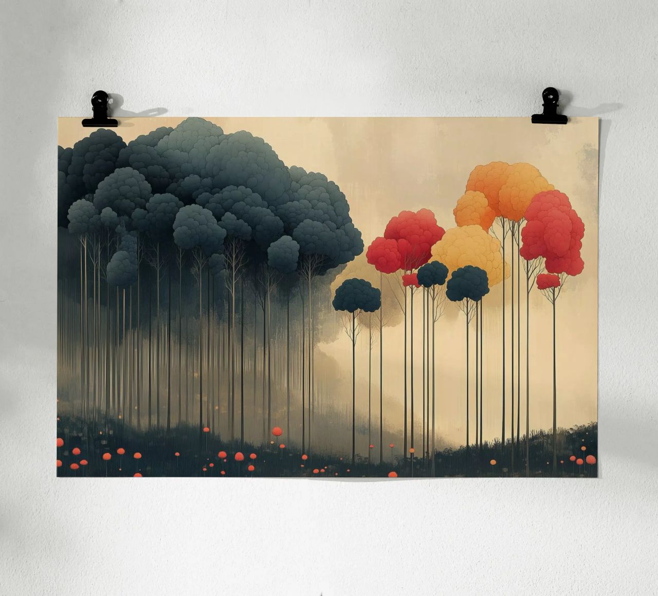 Traumhafte Wald-Illustration Poster von Little Things