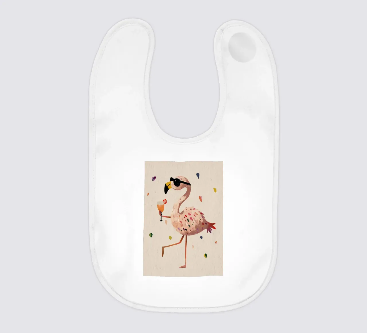 Flamingo drinking bavaglino da Dreamy Nursery