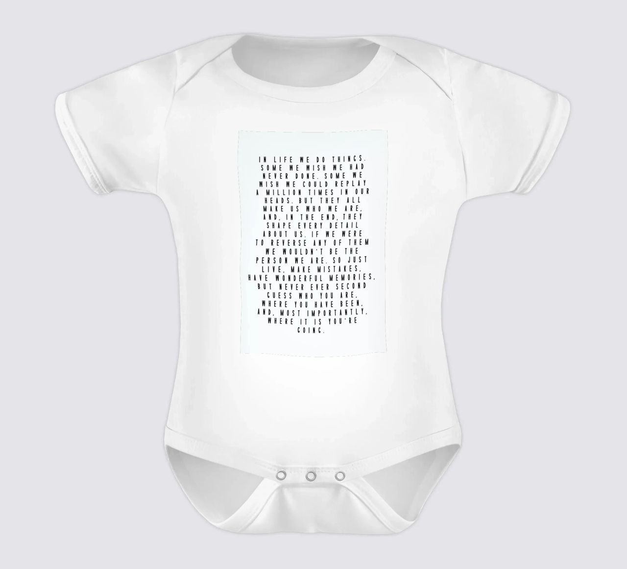Life Is Beautiful Kurzarm Babybody von Honeymoon Hotel