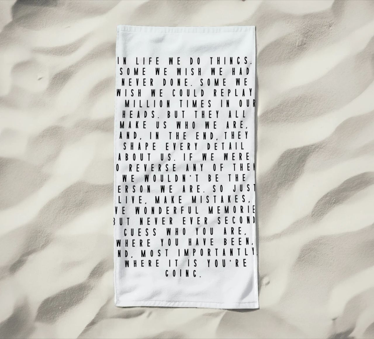 Life Is Beautiful Strandtuch von Honeymoon Hotel