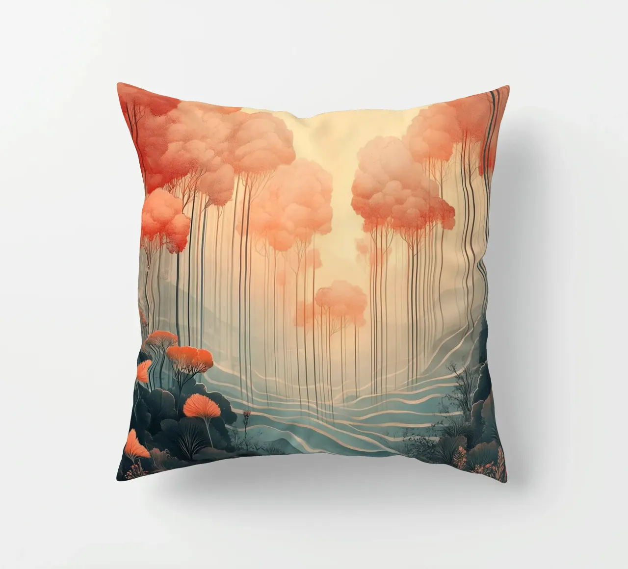 Paesaggio forestale rosa cuscino da Little Things
