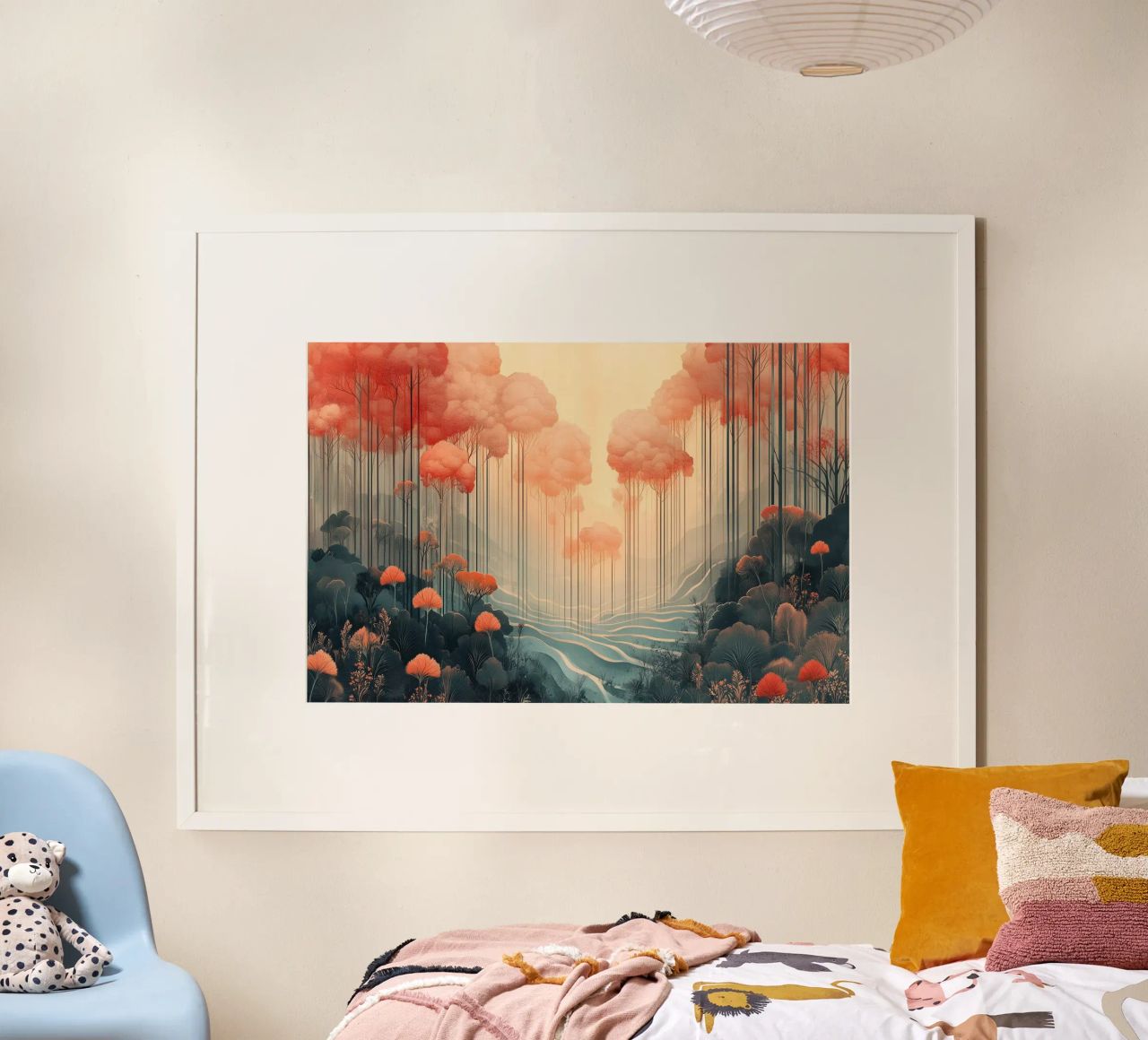 Rosa Waldlandschaft Poster von Little Things