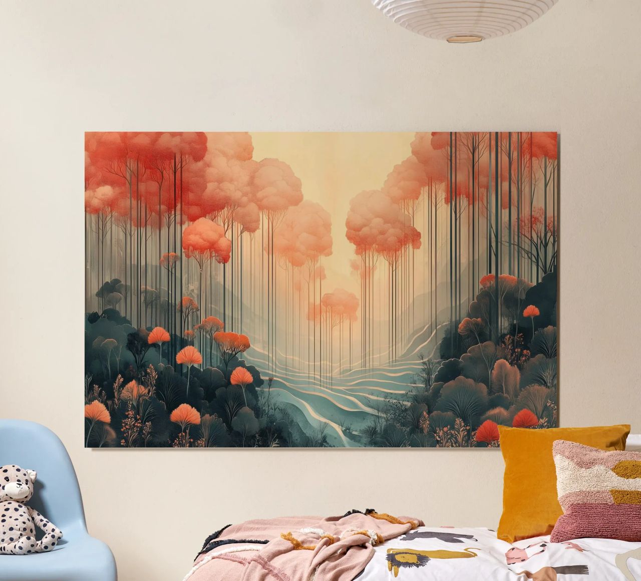 Rosa Waldlandschaft Poster von Little Things