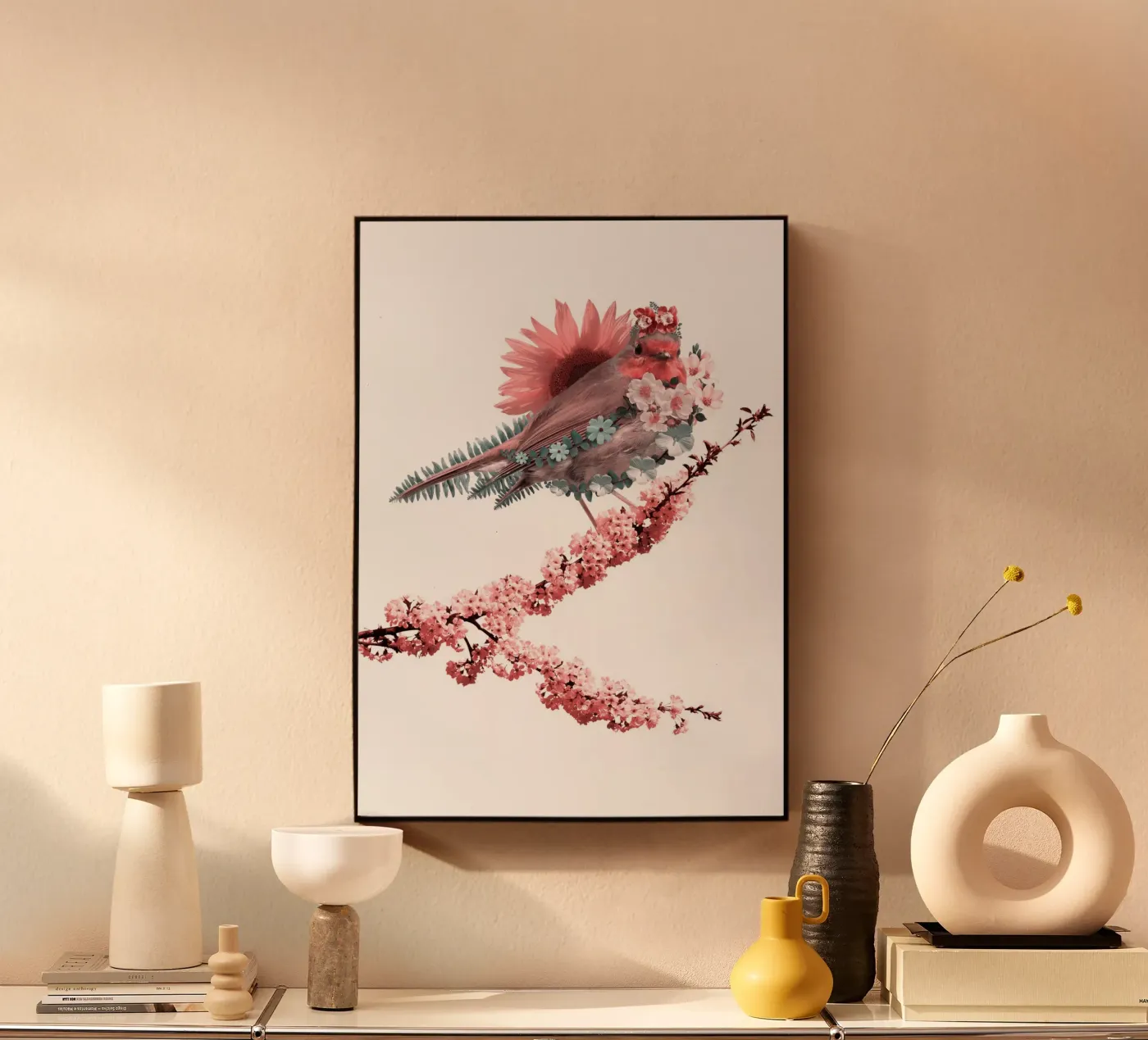 Uccello in fiore plexiglass da arizrab