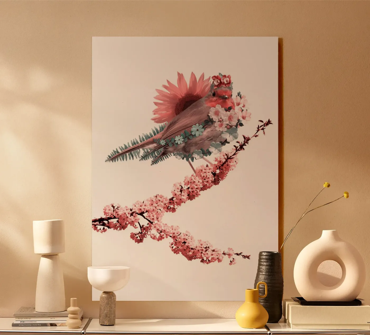 Uccello in fiore plexiglass da arizrab