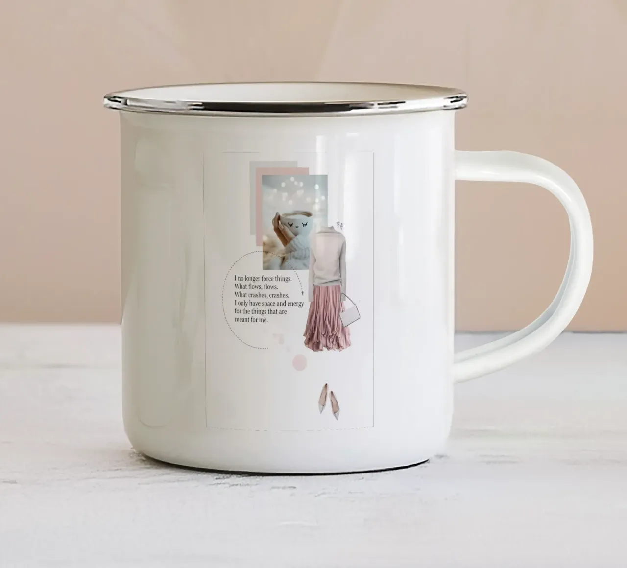 No longer ... taza de esmalte de TASTE OF BLISS