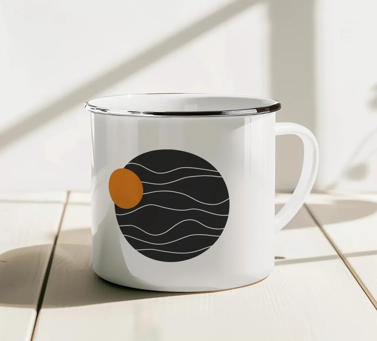 Retro planet tazza in smalto da BAINAI