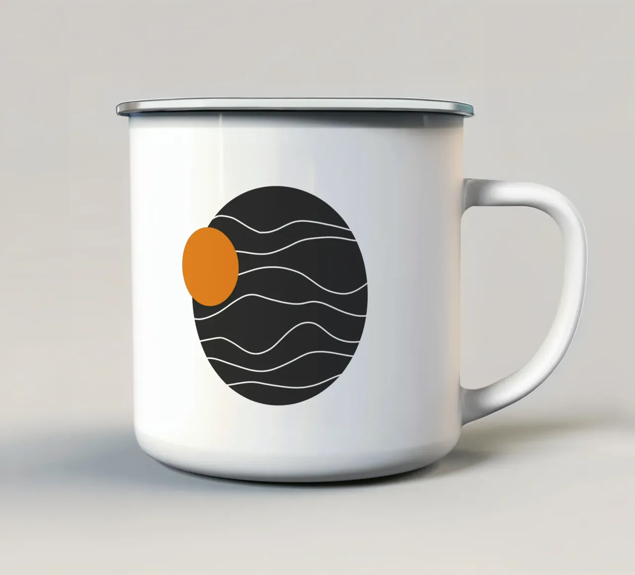 Retro planet tazza in smalto da BAINAI