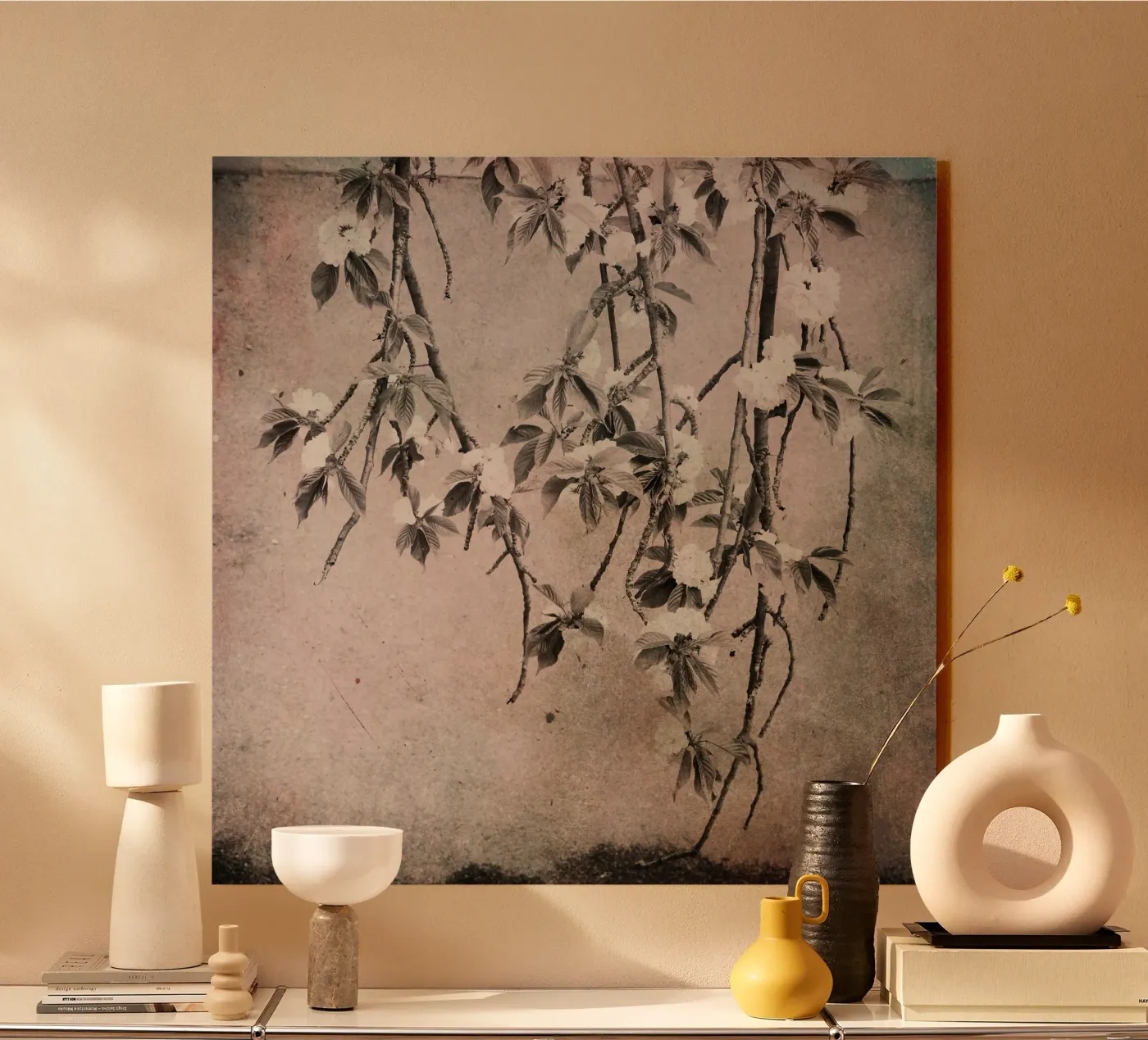 vintage cherry tree branches plexiglas de Visuelle Poesie am Wegesrand