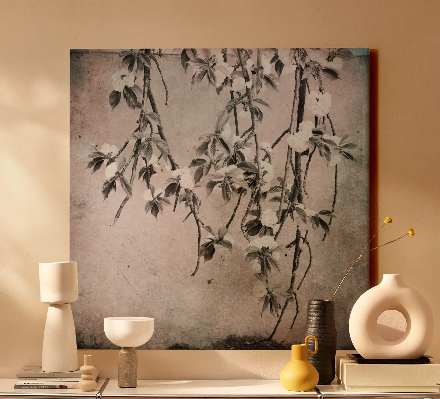 vintage cherry tree branches canvas by Visuelle Poesie am Wegesrand