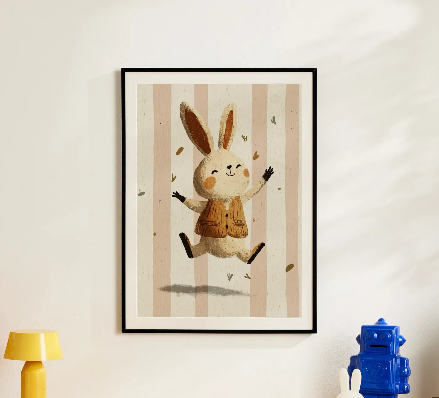Springender Hase Poster von Dreamy Nursery