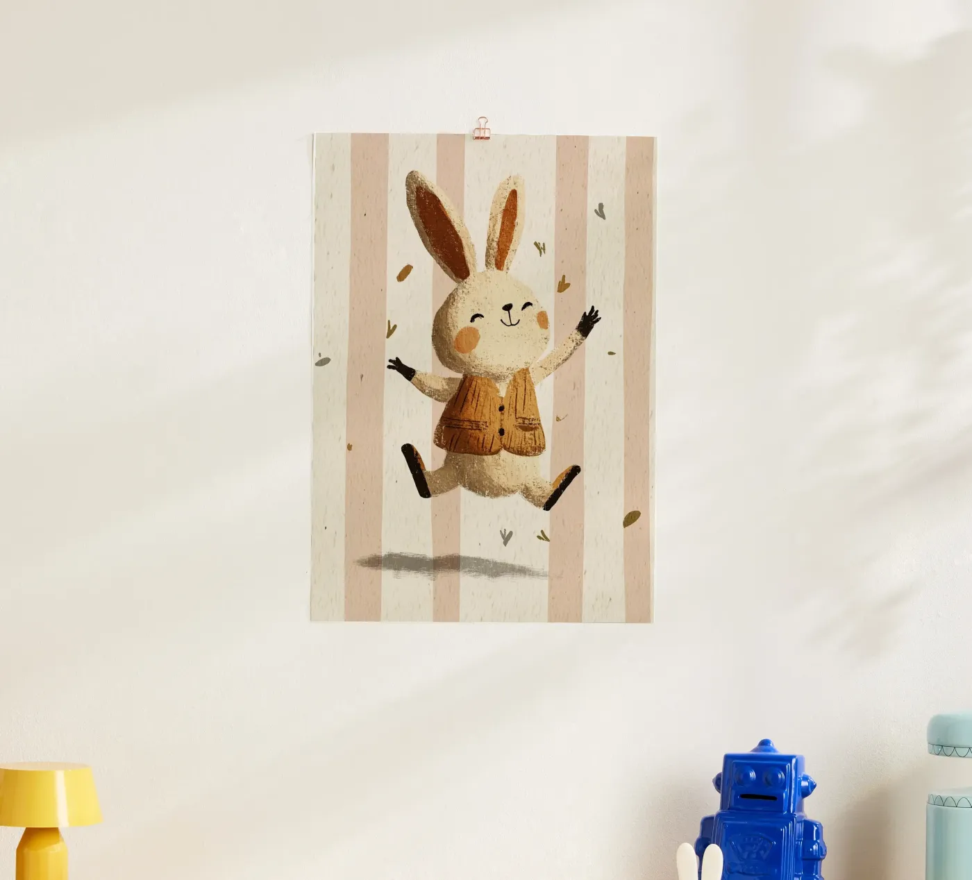 Springender Hase Poster von Dreamy Nursery