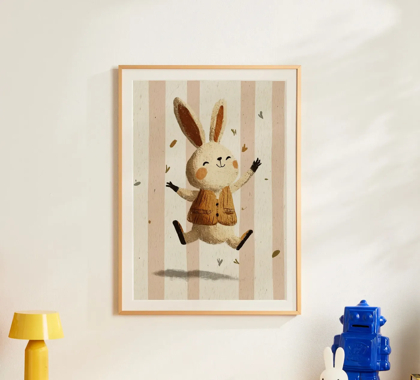Springender Hase Poster von Dreamy Nursery