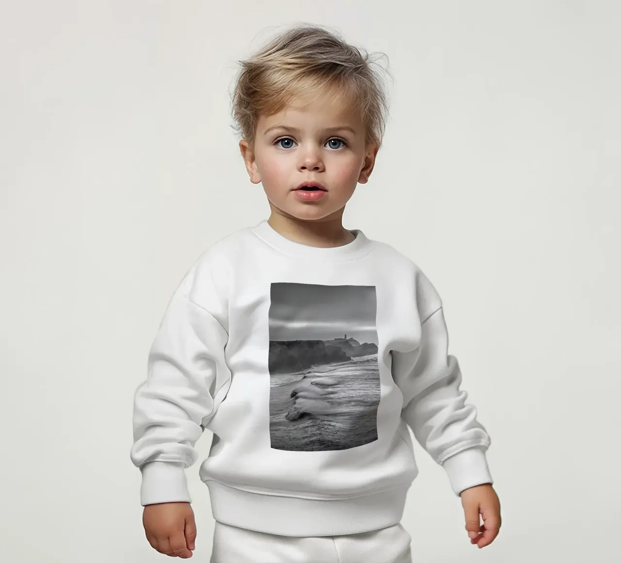 Lighthouse on the coast of Portugal felpa neonato da Fjöllart