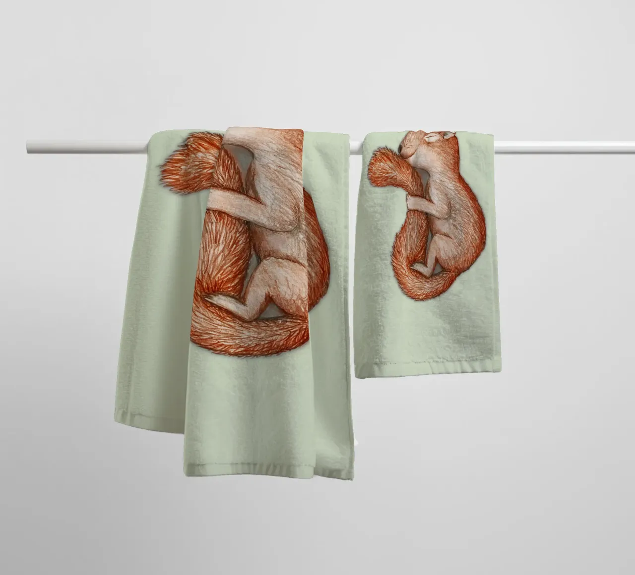 Hibernating squirrel towel by BwiseLizzy