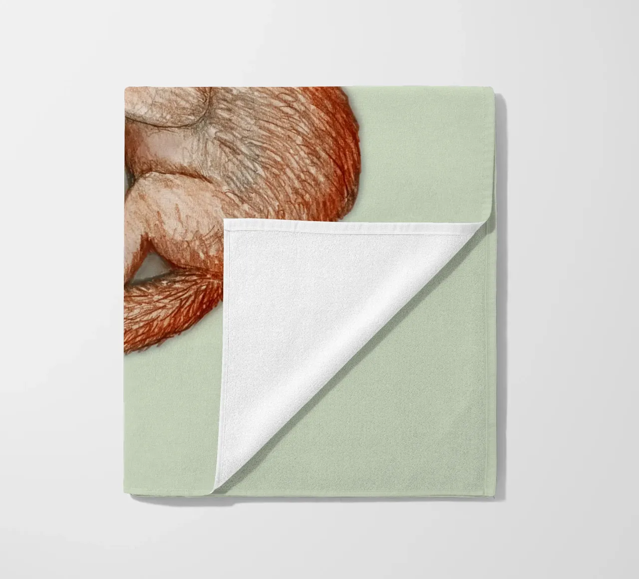 Hibernating squirrel beach towel by BwiseLizzy